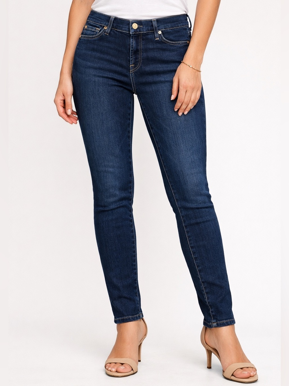 7 for all mankind The Skinny Dark Blue Jean Size 28